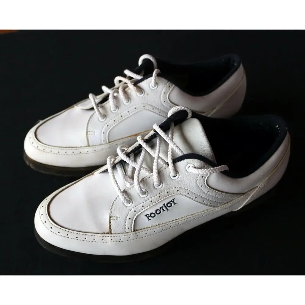 Footjoy Women's Sz 8M Greenjoy‎ White Golf Shoes